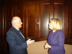 23 December 2011 National Assembly Speaker Prof. Dr Slavica Djukic Dejanovic receives the Ambassador of the Syrian Arab Republic, H.E. Majed Shadoud, in a farewell visit